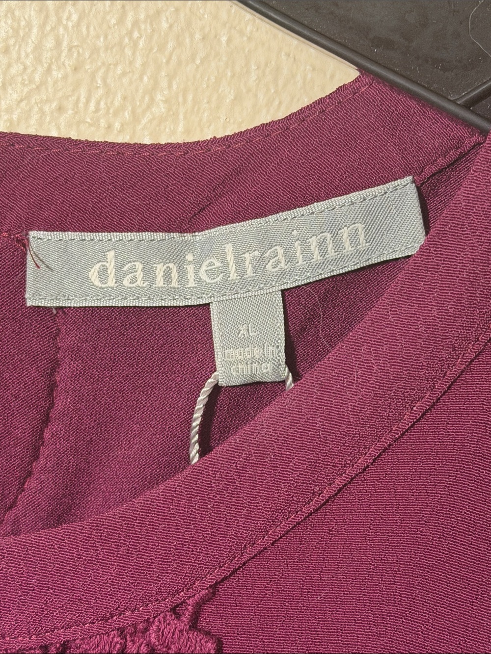Daniel Rainn Plum Crochet-Trim Sleeveless Camisole - Picture 2 of 3